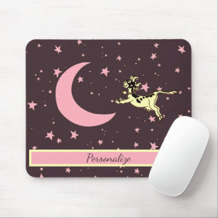 Cow Jumps Over The Moon Personalize Mouse Pad