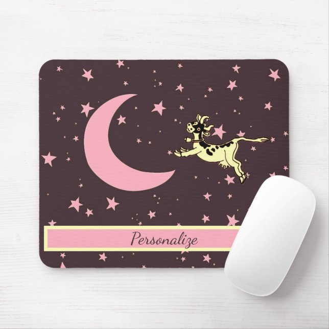 Cow Jumps Over The Moon Personalize Mouse Pad (With Mouse)