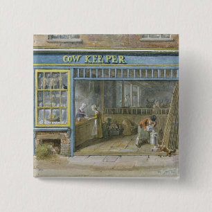 Cow Keeper, 1825 2 Inch Square Button