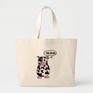 cow large tote bag