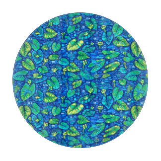 Cow Lilies, Spatterdock Summer Pond Floral Pattern Cutting Board