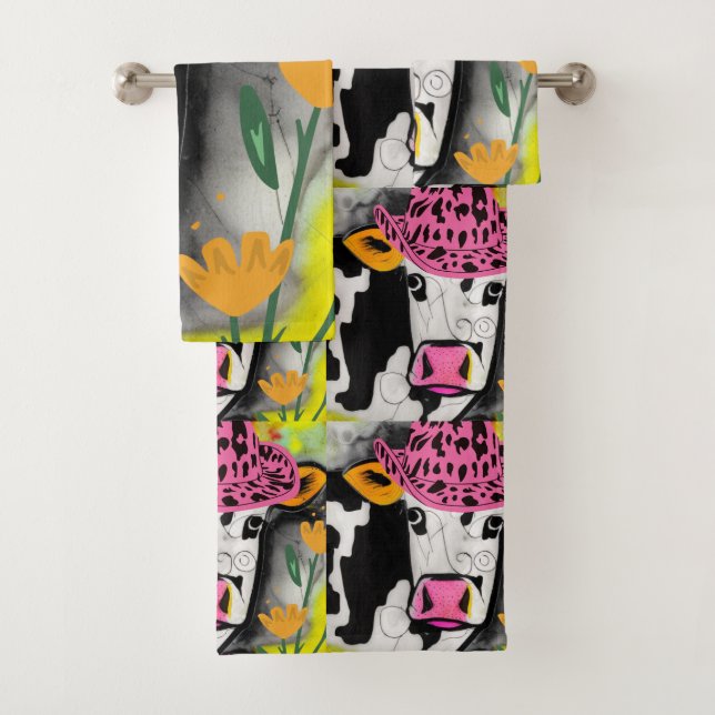 Cow Love Bath Towel Set (Insitu)