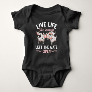 Cow Lover Farm Animal Humour Heifer Farming Joke Baby Bodysuit