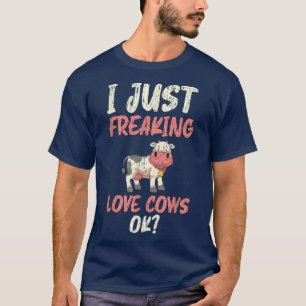 Cow Lover Funny Farm Animal Farming Farmer Cow  T-Shirt
