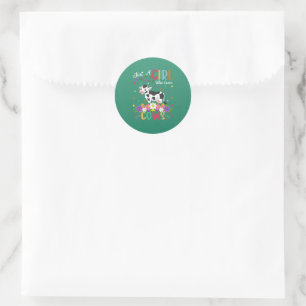Cow Lover Just A Girl Who Loves Cows Classic Round Sticker