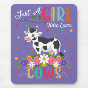 Cow Lover Just A Girl Who Loves Cows Mouse Pad