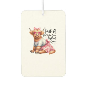 Cow Lover Just A Girl Who Loves Highland Cows Farm Air Freshener