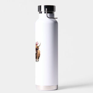Cow Lover Just A Girl Who Loves Highland Cows Farm Water Bottle