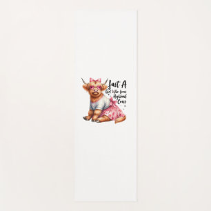 Cow Lover Just A Girl Who Loves Highland Cows Farm Yoga Mat