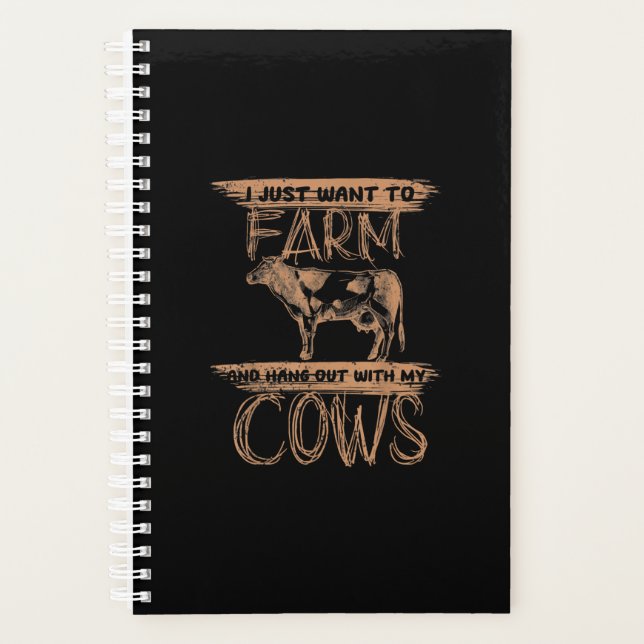 Cow Lovers | Farmer Farm Cute Animals Cow Planner (Front)