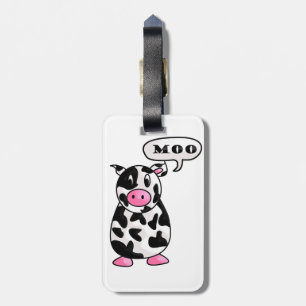 cow luggage tag