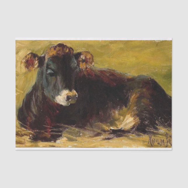 Cow Lying Down by Matilda Browne Tissue Paper (Front)