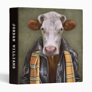 Cow Man Add Your Name Binder