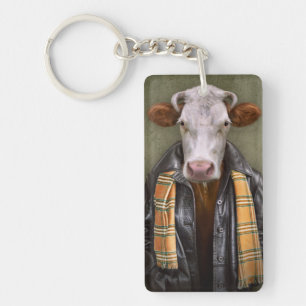 Cow Man Keychain