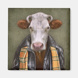 Cow Man Magnet