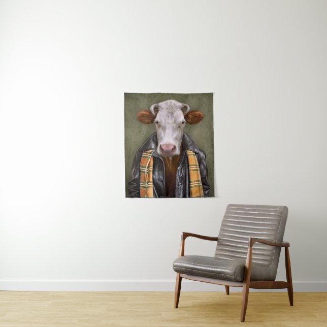 Cow Man Tapestry (In Situ)