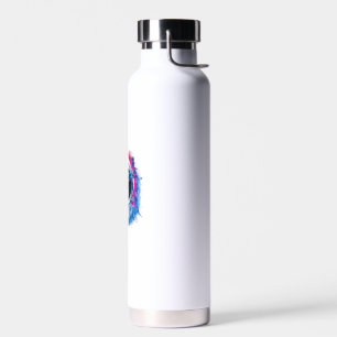 Cow Men Woman Cow Colourful Space Astronaut Cow  Water Bottle