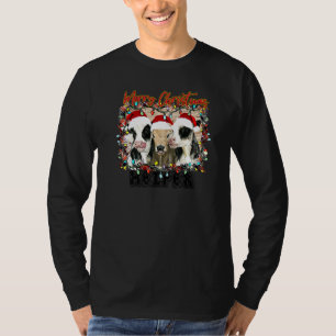 Cow Merry Christmas Hanging With My Heifer Farmer T-Shirt
