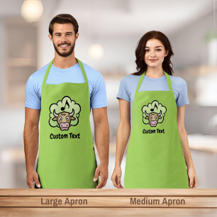 Cow Methane Cartoon Apron