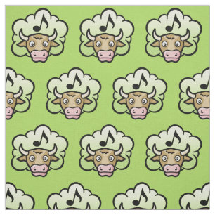 Cow Methane Cartoon Fabric