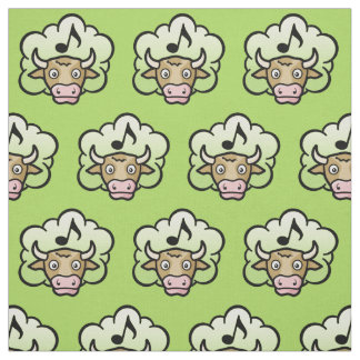 Cow Methane Cartoon Fabric