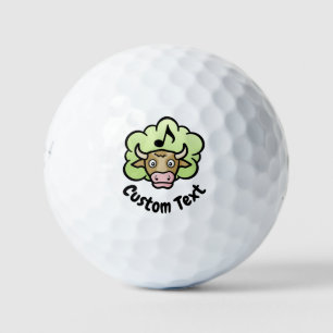 Cow Methane Cartoon Golf Balls