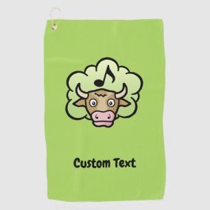 Cow Methane Cartoon Golf Towel
