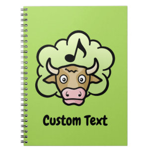 Cow Methane Cartoon Notebook