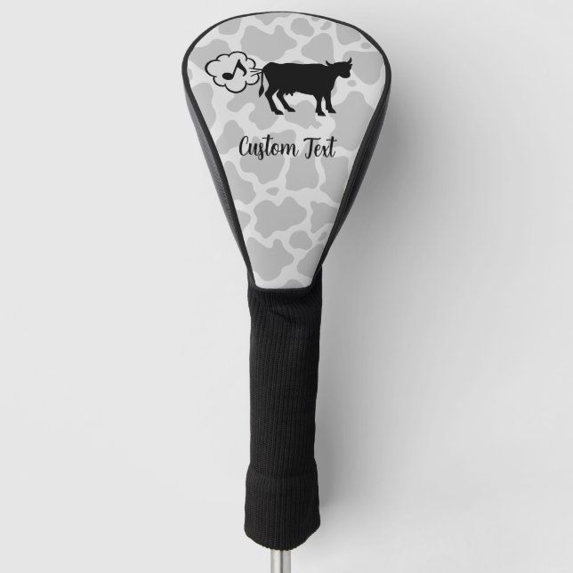 Cow Methane Icon Golf Head Cover (Front)