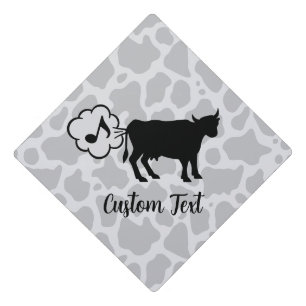 Cow Methane Icon Graduation Cap Topper