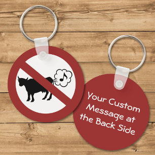 Cow Methane Icon Keychain