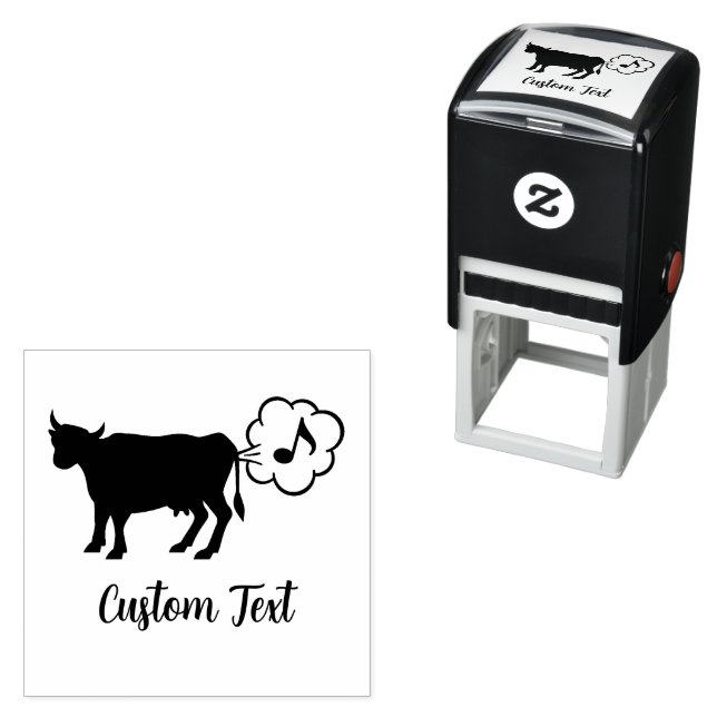 Cow Methane Icon Self-inking Stamp (In Situ)