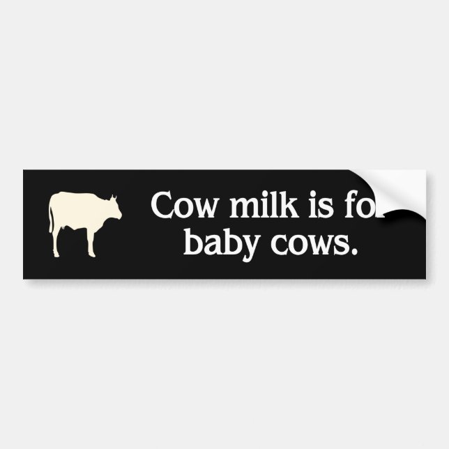 cow milk is for baby cows vegan bumper sticker (Front)