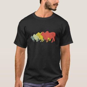 Cow Mom & Dad Silhouette Cattle Vintage Brahman T-Shirt