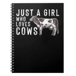 Cow Mooey Just A Girl Who Loves Cows Funny Farm Gi Notebook