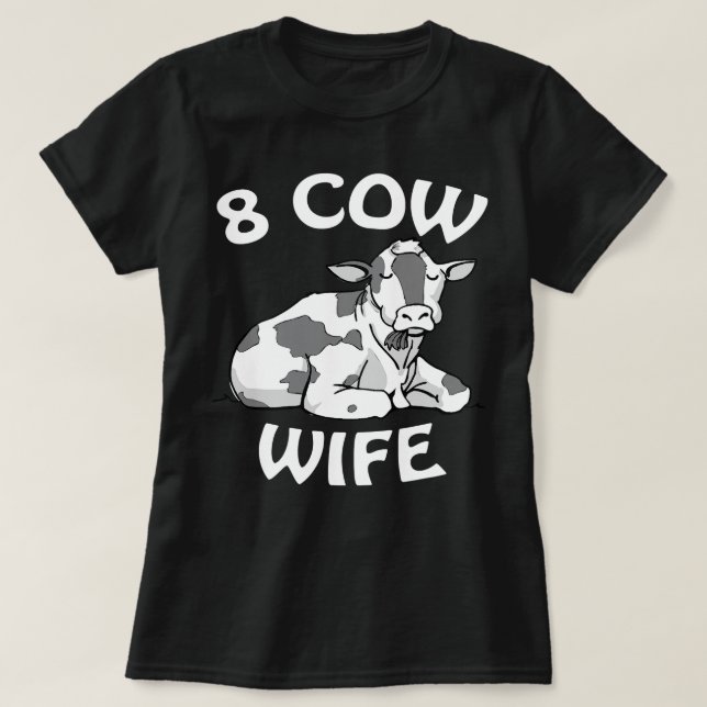 Cow Mooey Mormon LDS Funny 8 Cow Wife Men Women T  T-Shirt (Design Front)