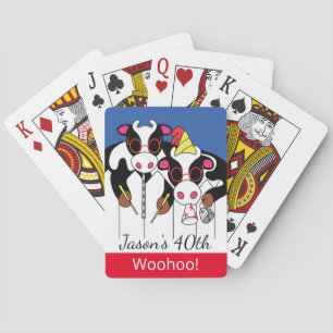 Cow Moosicians Birthday Playing Cards