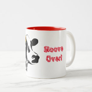 Cow Moove Over Two-Tone Coffee Mug