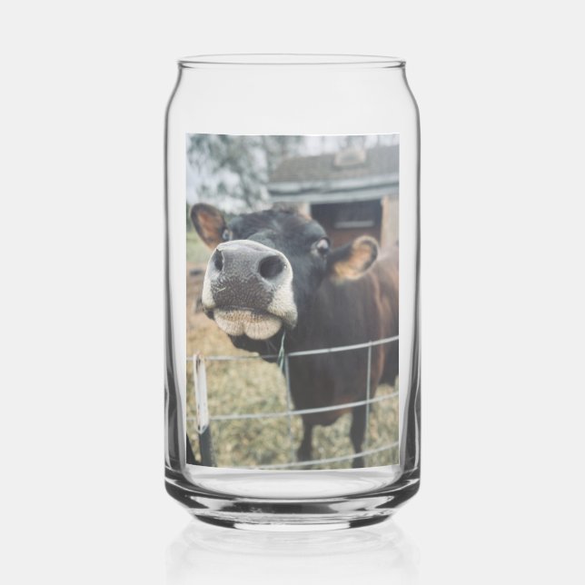 cow mug can glass (Front)