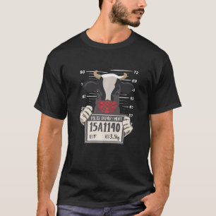 Cow Mugshot Farming Farmer Livestock Cattle T-Shirt