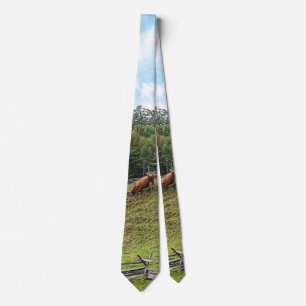 Cow on Hill Tie