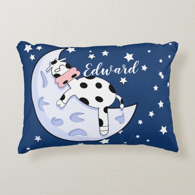 Cow Over the Moon   Accent Pillow (Front)