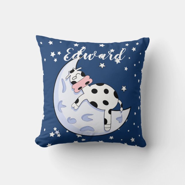 Cow Over the Moon   Throw Pillow (Front)