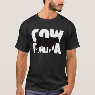 Cow Papa  for Cow Lover Animal Father Cow Dad T-Shirt