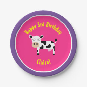 Cow Paper Plates Animal Birthday Party