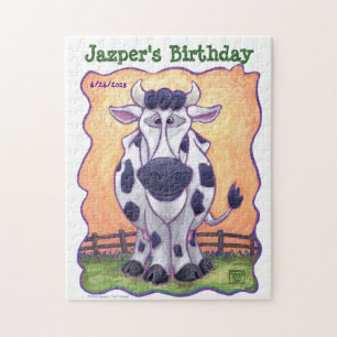 Cow Party Center Jigsaw Puzzle