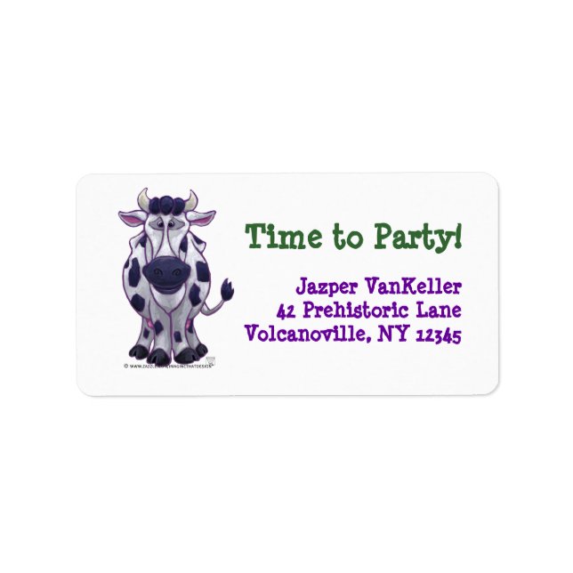 Cow Party Centre Label (Front)