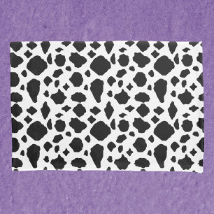Cow Pattern Animal Print Black White Country Pillowcase