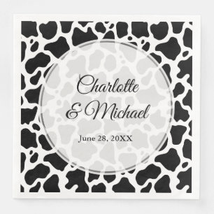 Cow Pattern Background Napkin