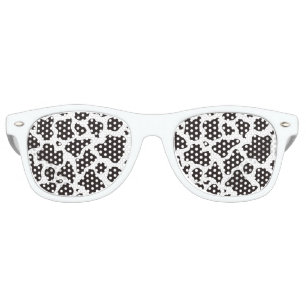 Cow pattern background retro sunglasses